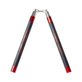 Deluxe Foam Speed Nunchucks With Chain - Black/Red - 11"