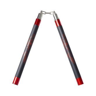 Deluxe Foam Speed Nunchucks With Chain - Black/Red - 11"