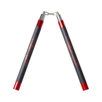 Deluxe Foam Speed Nunchucks With Chain - Black/Red - 11"