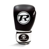 Ringside Boxing Leather Club Gloves Black - 16oz
