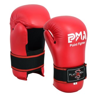 Semi Contact Point Sparring Gloves: Red - NEW