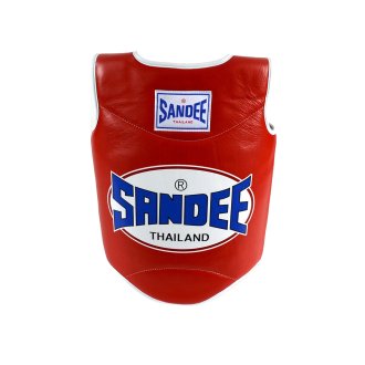 Sandee Authentic Muay Thai Competition Body Shield - Red