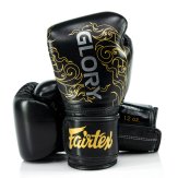 Fairtex BGVG3 X Glory Leather Black Boxing Gloves - NEW