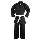 Adults Karate Medium Weight Polycotton Suit - Black