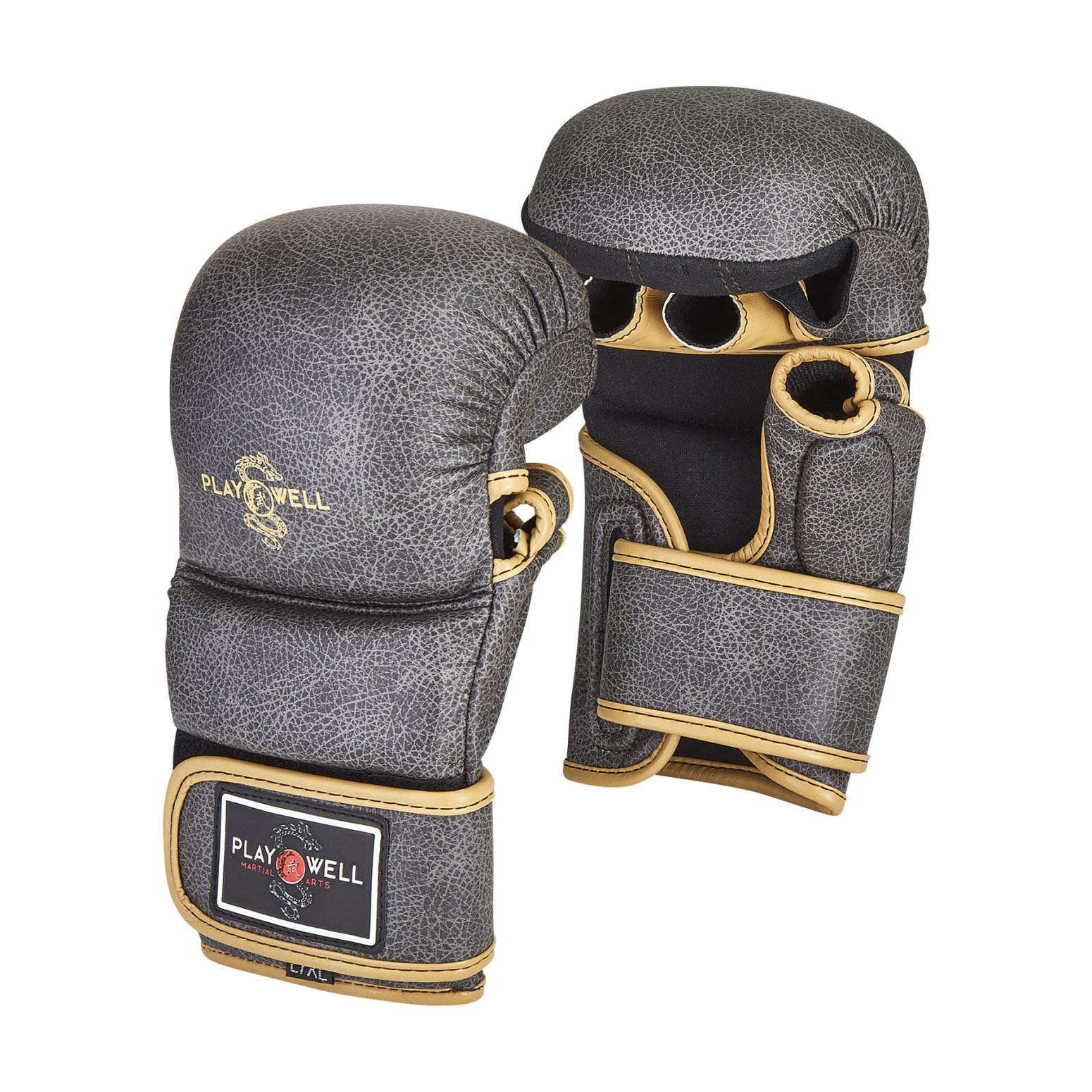 Playwell MMA "Vintage Series" 7oz Sparring Gloves - Click Image to Close