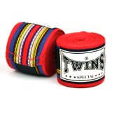 Twins Red Traditional Cotton Hand Wraps - 5M