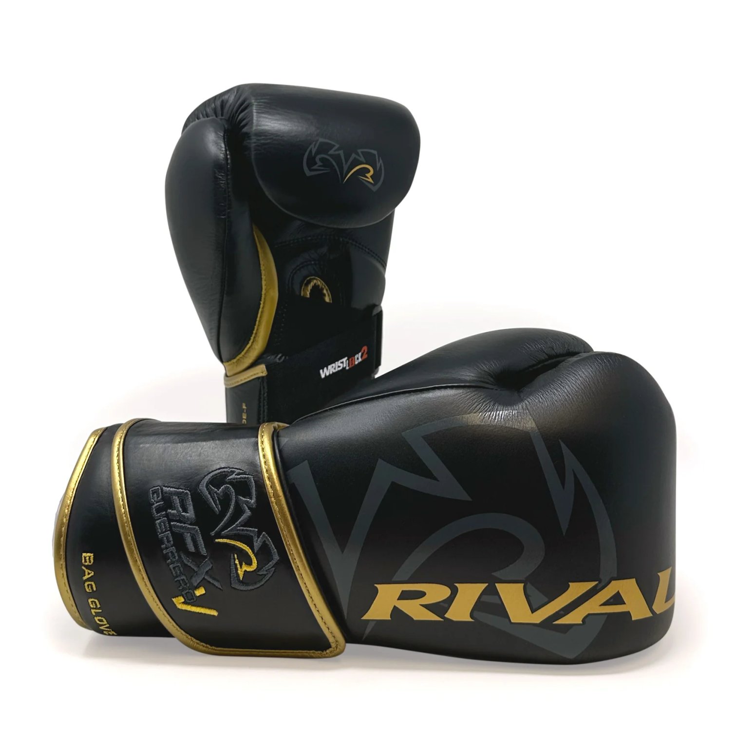 Rival RFX -Guerrero-V Leather Bag Gloves - SF-H - Black/Gold - Click Image to Close