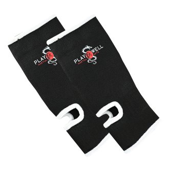 Playwell Muay Thai Childrens Elasticated Ankle Support - Black