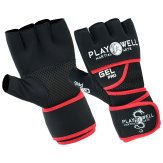 Playwell Elite Pro Gel Hand Wrap Inner Gloves - Black/Red