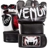 Venum MMA Black Leather Undisputed Fight Gloves - 4oz