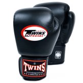 Twins BGVL3 Leather Boxing Gloves - Black