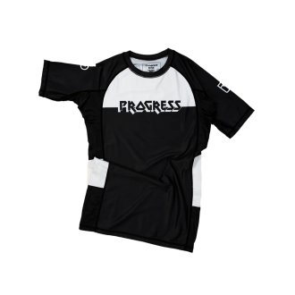 Progress Jiu Jitsu Bengal Hybrid No Gi Rash Guard - Black/White