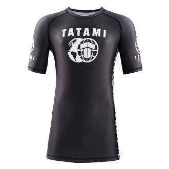 Tatami Mens Black Raid Short Sleeve Rash Guard