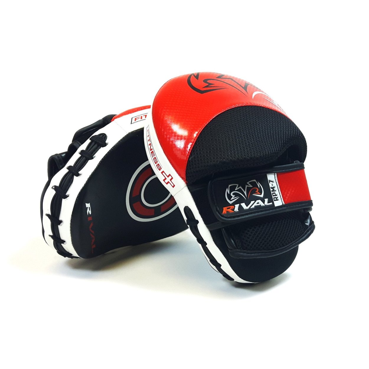 Rival Boxing RPM7 Fitness Punch Mitts - Red - Click Image to Close
