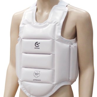 WKF Approved Kids Karate White Body Armour