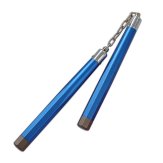 Heavy Aluminium Nunchaku With Chain: Blue