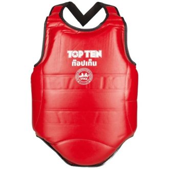 Top Ten Muay Thai IFMA Approved Chest Guard - Red