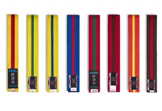 Belts: Black Belt with Coloured Striped