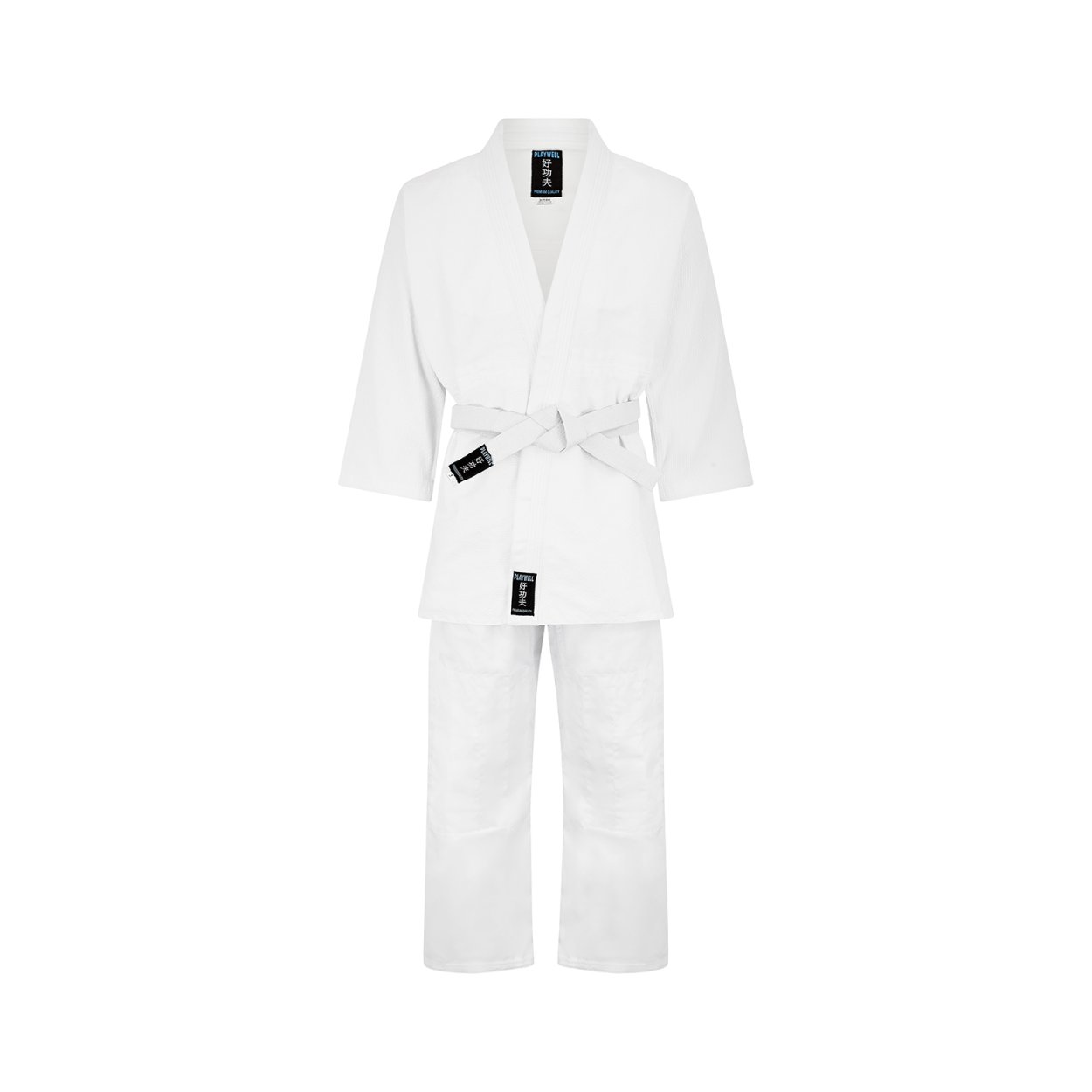 Playwell Premium Adults Judo Suit - White 400g - Click Image to Close