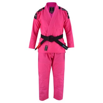 Playwell Adults Ladies Pro Elite BJJ Jiu Jitsu Gi - Pink