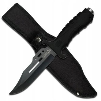 Survivor 10.5" Fixed Blade Knife With Rubber Grip Handle HK1036S