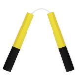 NR-012b: Octagonal Dense Foam Nunchaku Yellow/Black - 10"