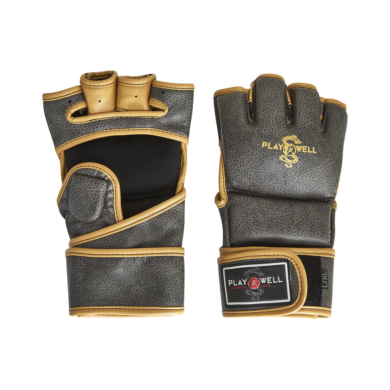 Playwell MMA "Vintage Series" 4oz Sparring Fight Gloves - Click Image to Close