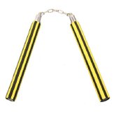 NR-016A: Foam Nunchaku W/ Chain Yellow/Black stripes