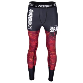 Tatami Adults Essential Camo Spats Leggings - Red