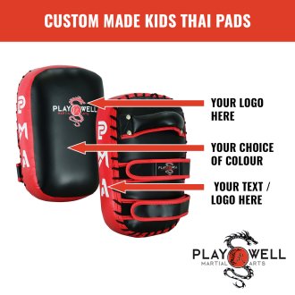 Custom Made Martial Arts Kids Thai Pads - Your Logo