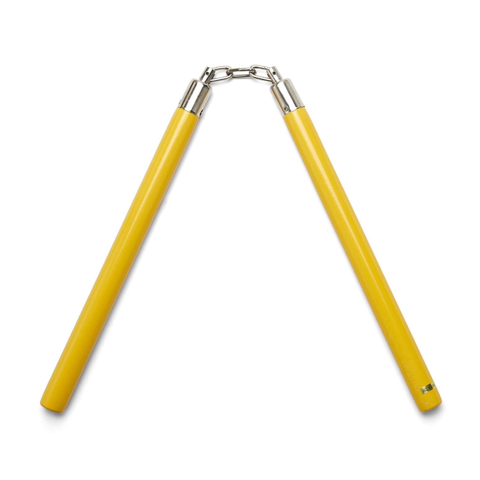 Competition Wooden Speed Nunchucks Chain 11\" - Yellow