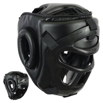 Head Guard Acrylic Face Mask BLACK Martial Arts Helmet Training Krav Maga Weapon 