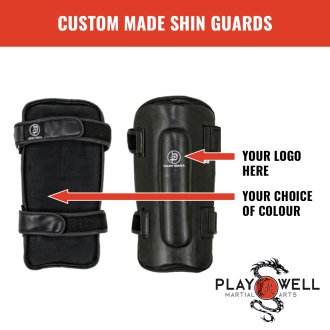 Custom Made Martial Krav Maga Shin Pads - Your Logo