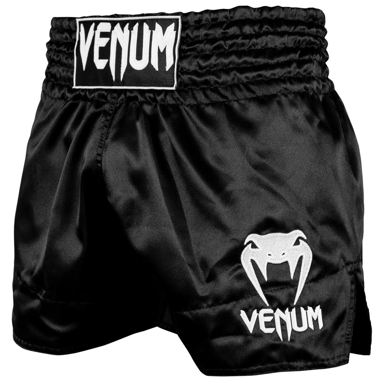 Venum Classic Muay Thai Shorts - Black/White - Click Image to Close