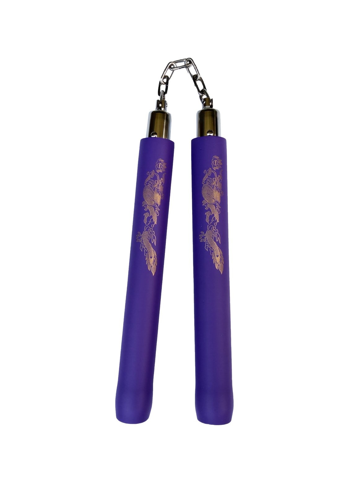 NR-00P2c: Nunchaku Foam Purple W/ Chain - 12" - Click Image to Close