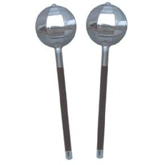 Wushu Silver Melon Hammers - PAIR