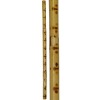 Bo Staff Bamboo Skin Carved & Burnt Tiger Pattern