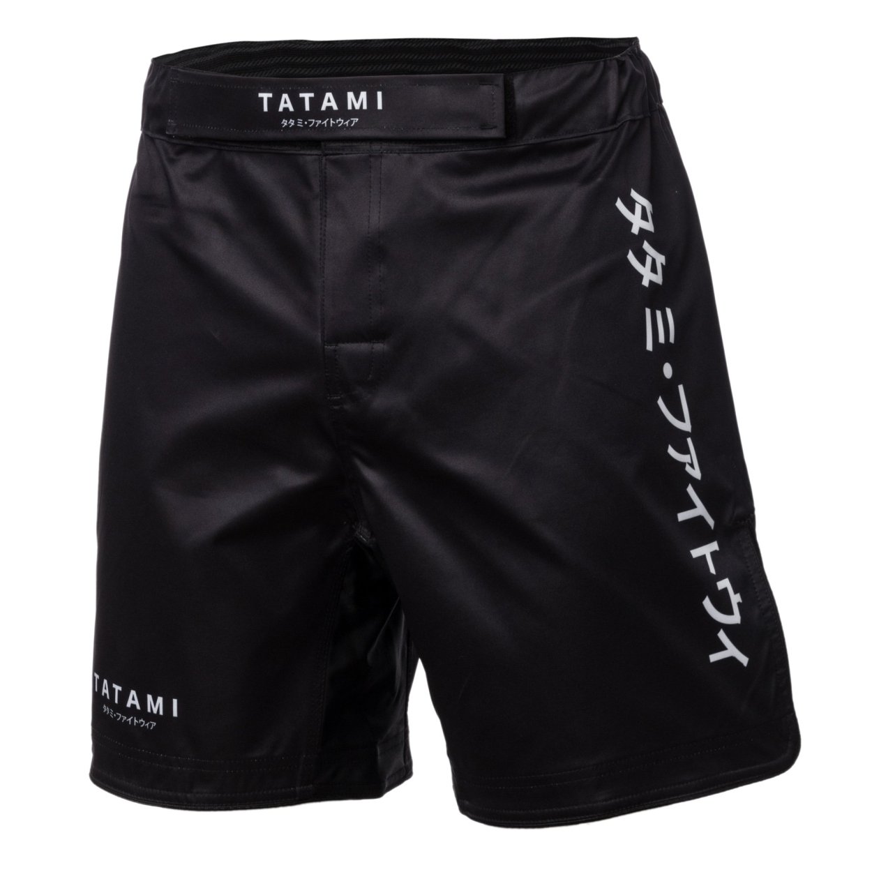 Tatami Adults Katakana Grappling Fight Shorts - Black - Click Image to Close