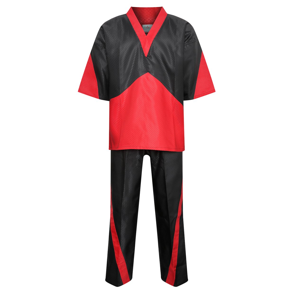 Elite Freestyle V-Neck Team Uniform - Black/Red - Click Image to Close