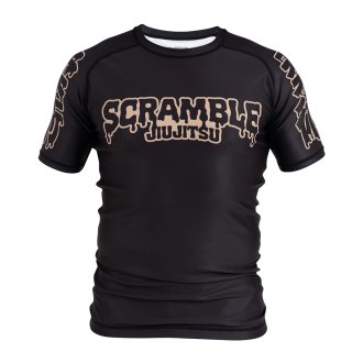 Scramble Drip Logo Short Sleeve Rash Guard