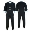 Kids Kung Fu Elite Microfibre Uniform - Black/White