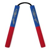 NR-004B: Foam Nunchaku with Cord Red/ Blue Dragon