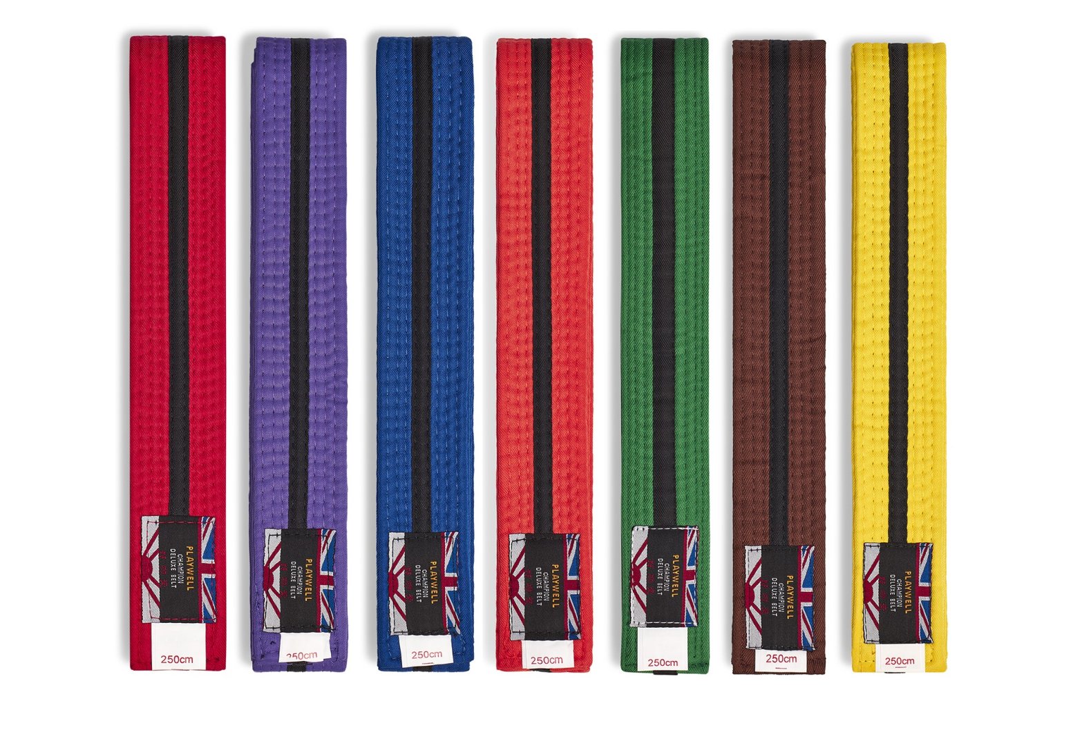 Grade Belt: Coloured with Black Stripe - Click Image to Close