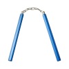 Heavy Slim Octagonal Aluminium Nunchaku With Chain: Blue - 10"