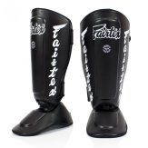 Fairtex SP7 Muay Thai Twister Detachable Shin Pads - Black