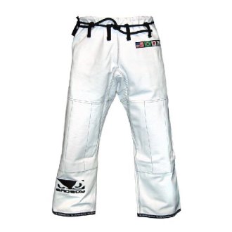 Bad Boy MMA "Rip Stop" Ju Jitsu Trousers - White
