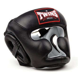 Twins HGL3 Black Leather Sparring Head Guard