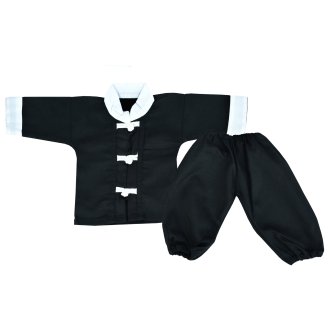 Playwell Kung Fu Microfibre Light Weight Uniform Black Martial Arts Gi Suits 
