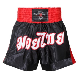 Muay Thai Competition Fight shorts - Black/Red