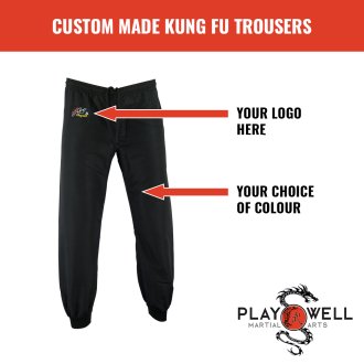 Custom Made Martial Arts Kung Fu Trousers Microfibre - Your Logo